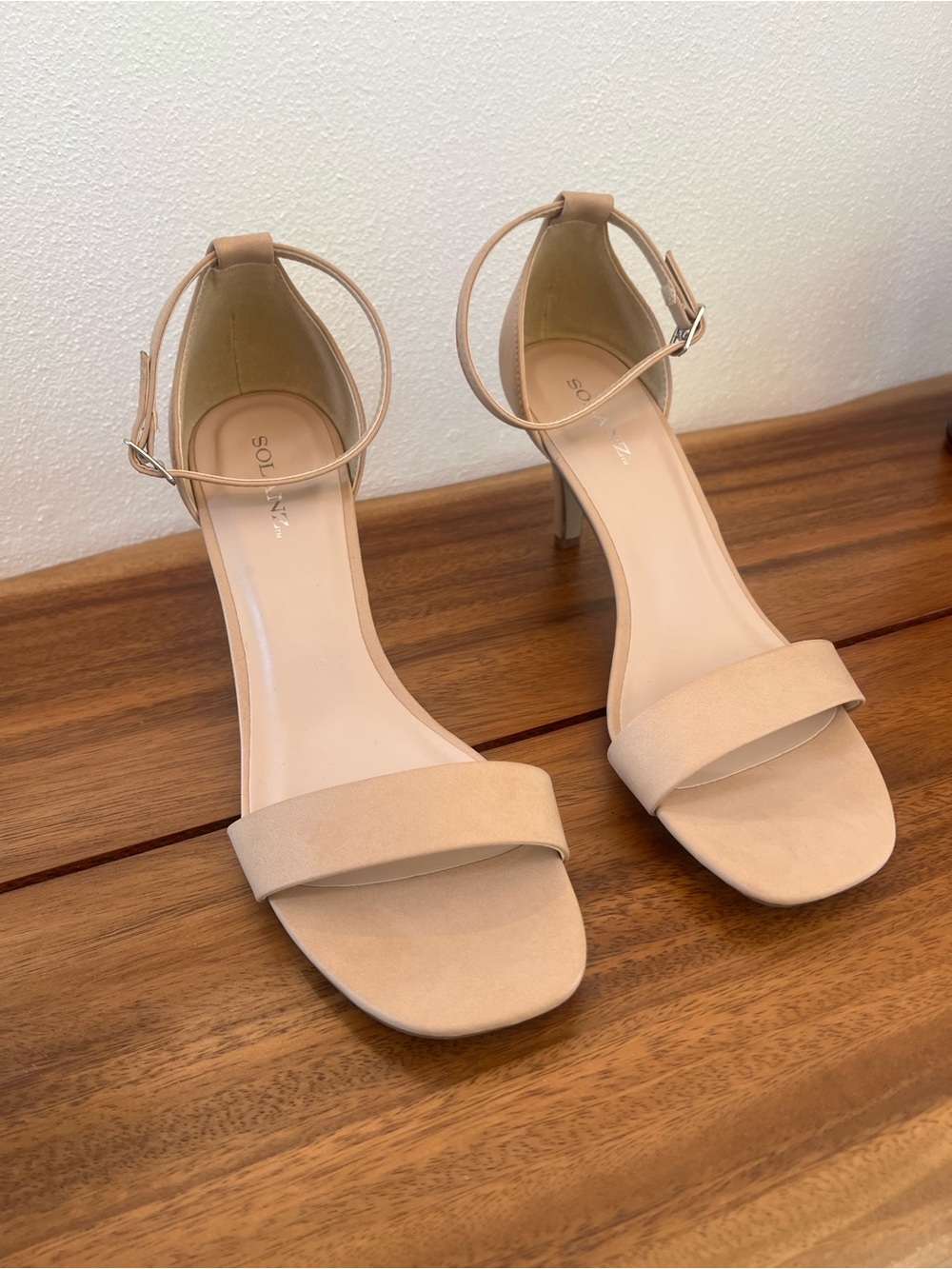 Blush Nude Ankle-Strap Heel Sandals